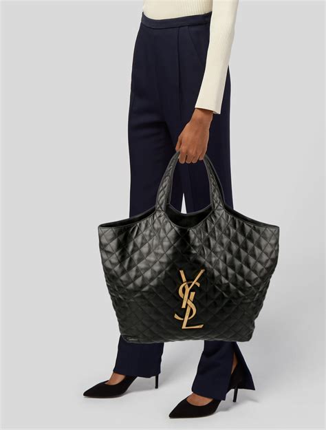 st laurent maxi shopping tote